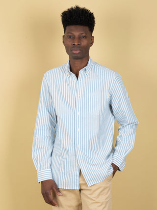 Camicia Oxford - Celeste/Bianco