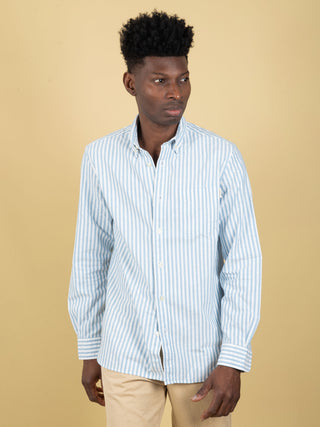 Camicia Oxford - Celeste/Bianco