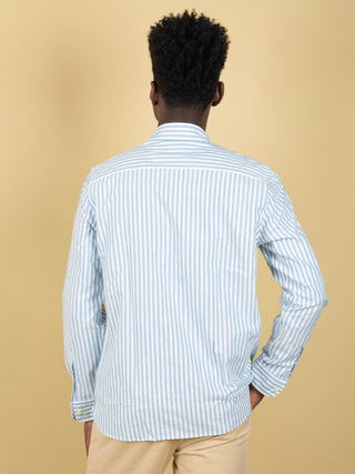 Camicia Oxford - Celeste/Bianco