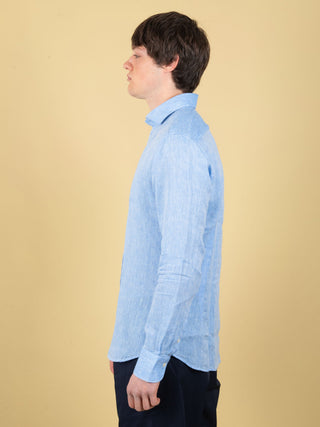 Camicia in Lino - Celeste
