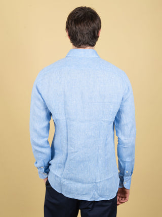 Camicia in Lino - Celeste