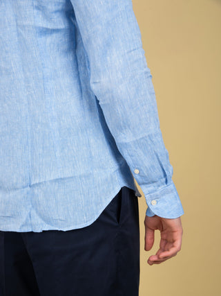 Camicia in Lino - Celeste