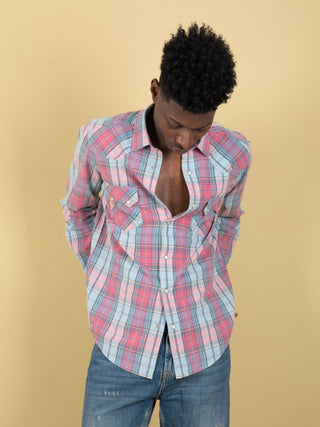 Camicia Texana Check - Cielo/Rosa