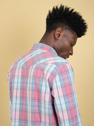 Camicia Texana Check - Cielo/Rosa