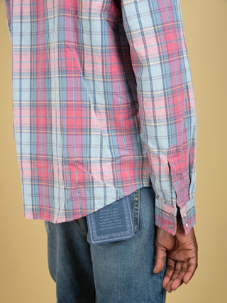 Camicia Texana Check - Cielo/Rosa