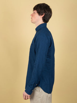Camicia Pied de Poule - Blu