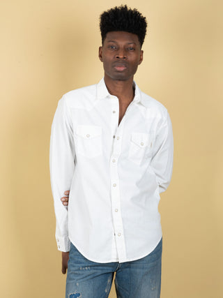 Camicia Texana Oxford - Bianco