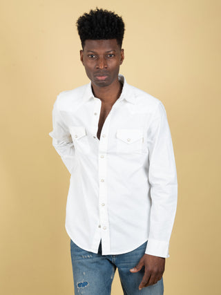 Camicia Texana Oxford - Bianco