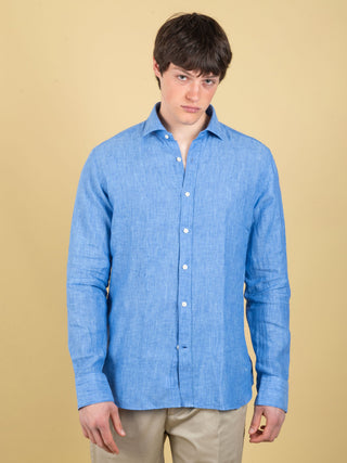 Camicia in Lino - Azzurro