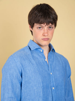 Camicia in Lino - Azzurro