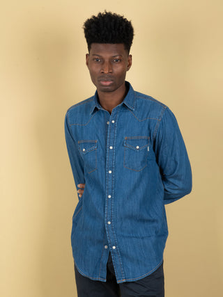 Camicia Texana Martin  - Denim Scuro