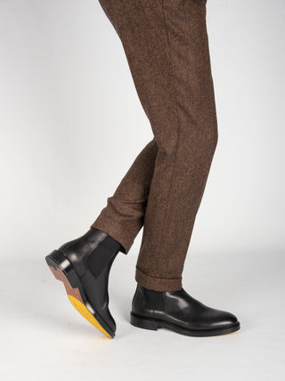 Pantalone 'Barber' Spinato - Marrone