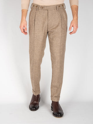 Pantalone 'Barber' Spinato - Cammello