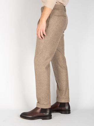 Pantalone 'Barber' Spinato - Cammello