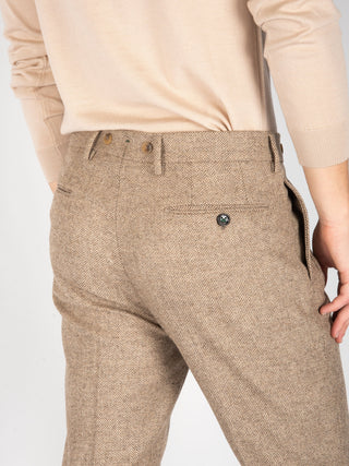 Pantalone 'Barber' Spinato - Cammello