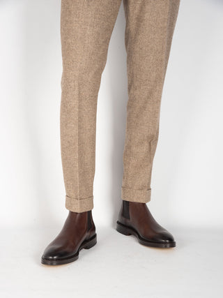 Pantalone 'Barber' Spinato - Cammello