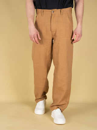 Pantalone in Lino - Tabacco