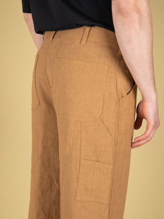 Pantalone in Lino - Tabacco
