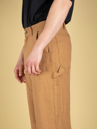 Pantalone in Lino - Tabacco