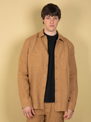 Camicia in Lino - Tabacco