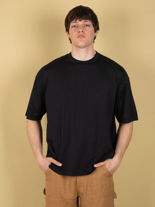 Maglia Over in Cotone - Nero