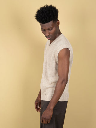 Gilè in Lino - Beige