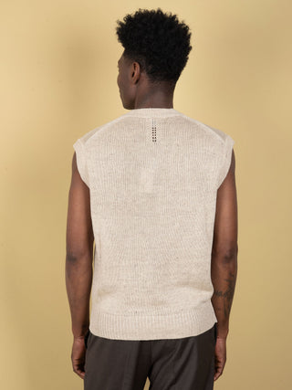 Gilè in Lino - Beige