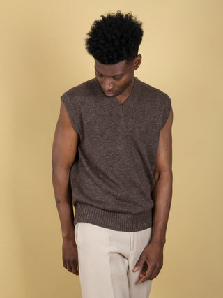 Gilè in Lino - Moro