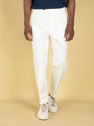 Pantalone Chiaia in Cotone - Panna