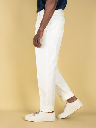 Pantalone Chiaia in Cotone - Panna
