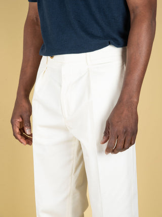 Pantalone Chiaia in Cotone - Panna