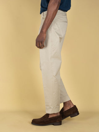 Pantalone Chiaia in Cotone - Beige