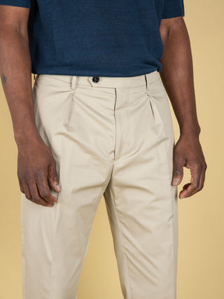 Pantalone Chiaia in Cotone - Beige