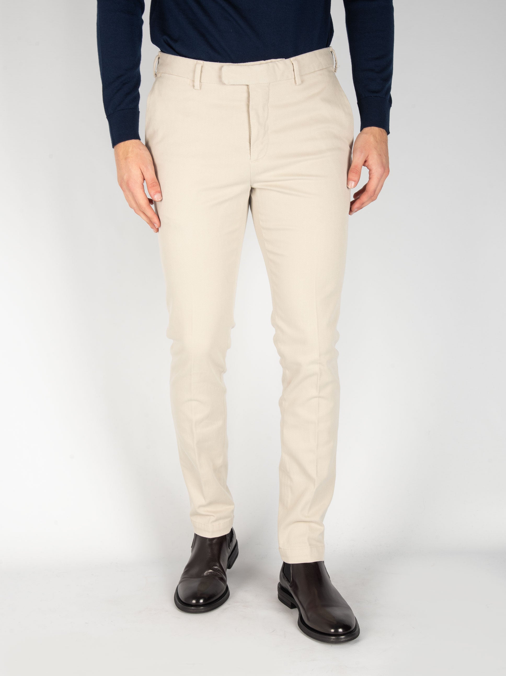 Pantalone Cotone Diagonale - Sabbia