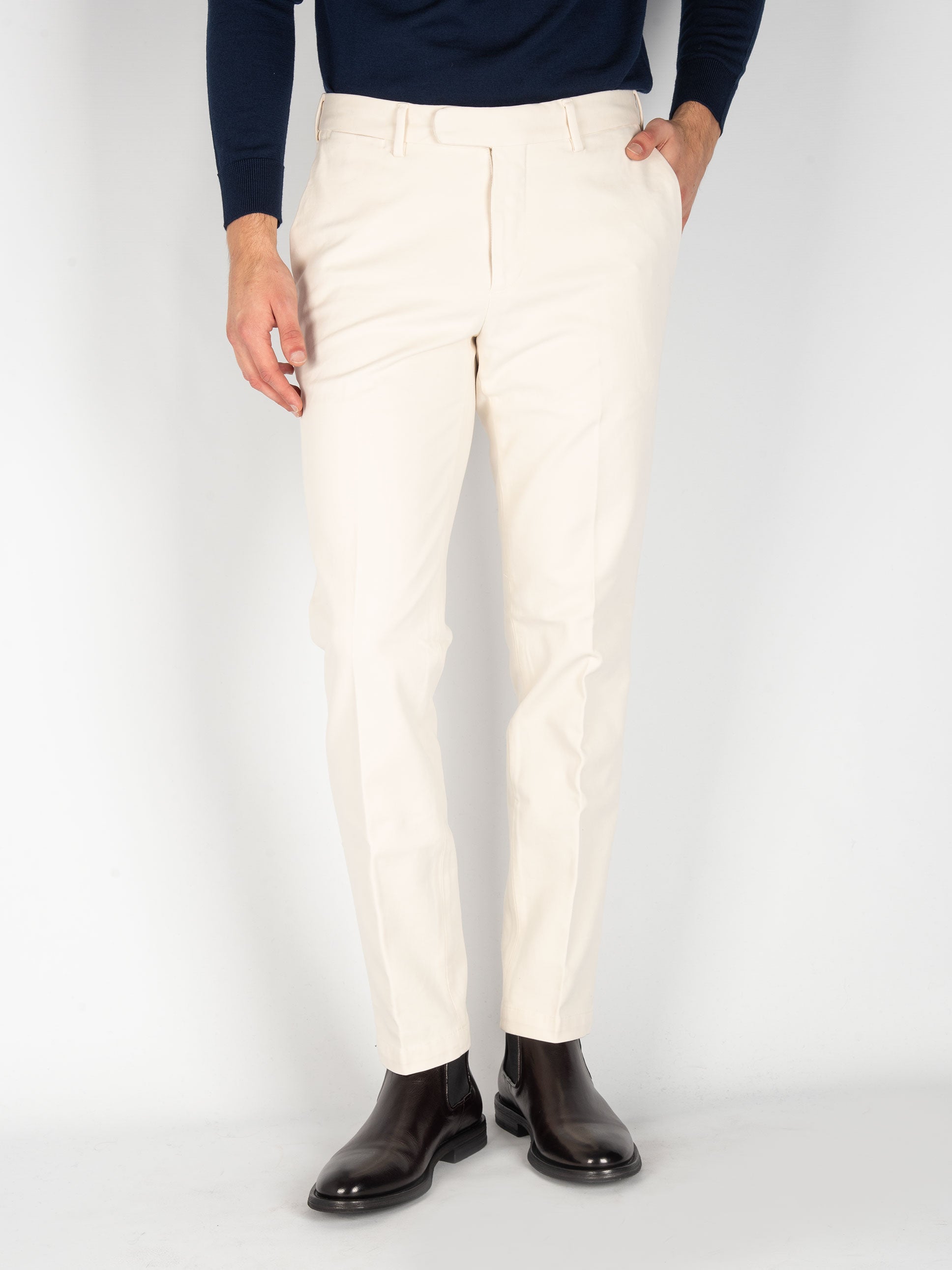 Pantalone Cotone Cavarly - Bianco