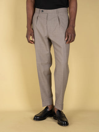 Pantalone Chiaia in Lana - Tortora