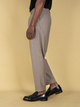 Pantalone Chiaia in Lana - Tortora