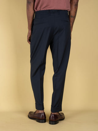 Pantalone Chiaia in Lana - Blu Navy