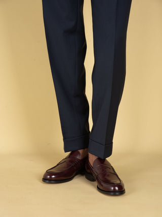 Pantalone Chiaia in Lana - Blu Navy