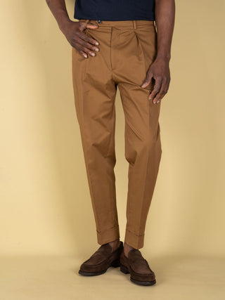 Pantalone Chiaia in Cotone - Tabacco