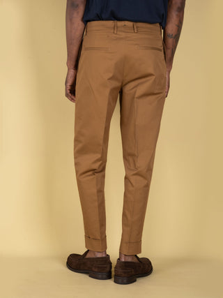 Pantalone Chiaia in Cotone - Tabacco