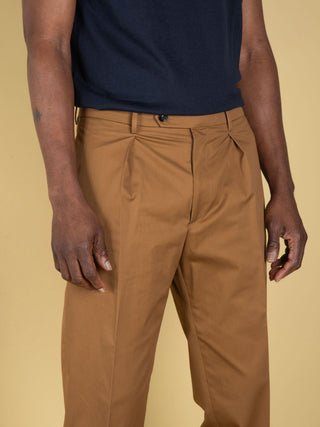 Pantalone Chiaia in Cotone - Tabacco