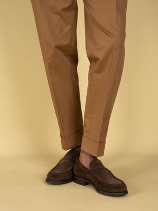 Pantalone Chiaia in Cotone - Tabacco
