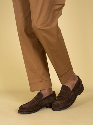 Pantalone Chiaia in Cotone - Tabacco