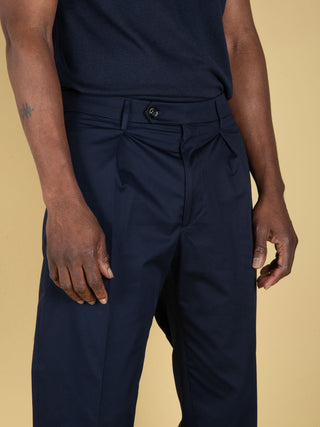 Pantalone Chiaia in Cotone - Blu