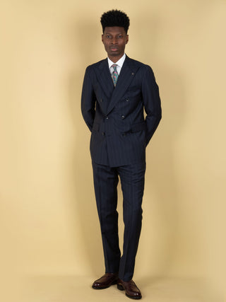 Abito Vesuvio Doppiopetto - Blu Gessato