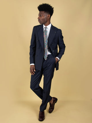 Abito Vesuvio Doppiopetto - Blu Gessato