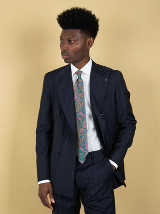 Abito Vesuvio Doppiopetto - Blu Gessato