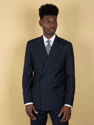 Abito Vesuvio Doppiopetto - Blu Gessato