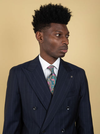 Abito Vesuvio Doppiopetto - Blu Gessato